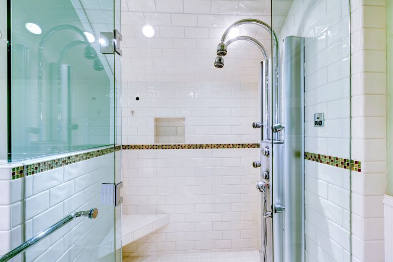 Elegant Shower with Custom Tiles